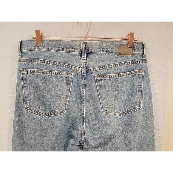 Vintage Y2K Gap Relaxed Fit Baggy Jeans Mens 35x34 Blue Denim Medium Wash - Picture 6 of 7